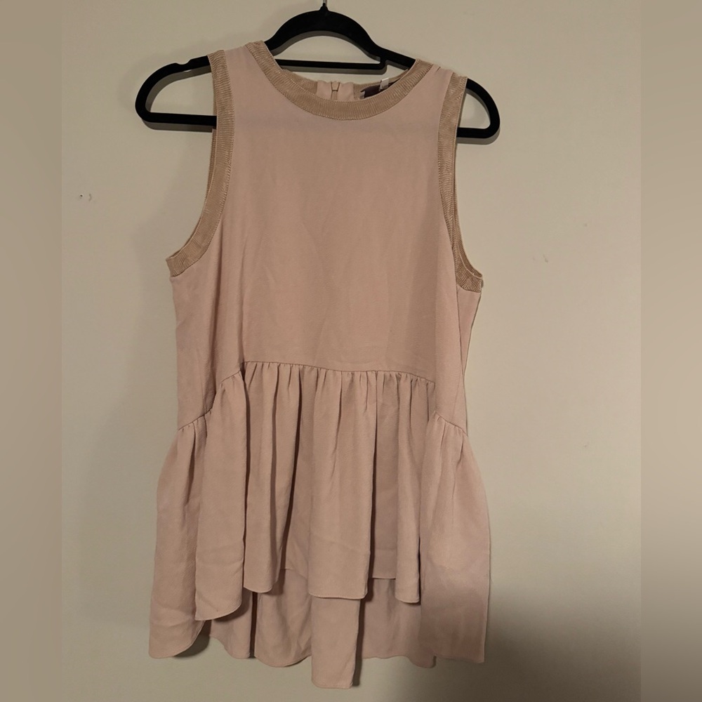 GUC Tibi Beige Women’s Sleeveless Peplum Tunic- Size 4